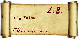 Laky Edina névjegykártya